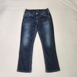 Silver Jeans Suki Mid Capri Jean blue wash size 27
